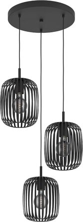 Торшер EGLO Romazzina: металева настільна лампа на тринозі, чорний колір, E27, для спальні та вітальні