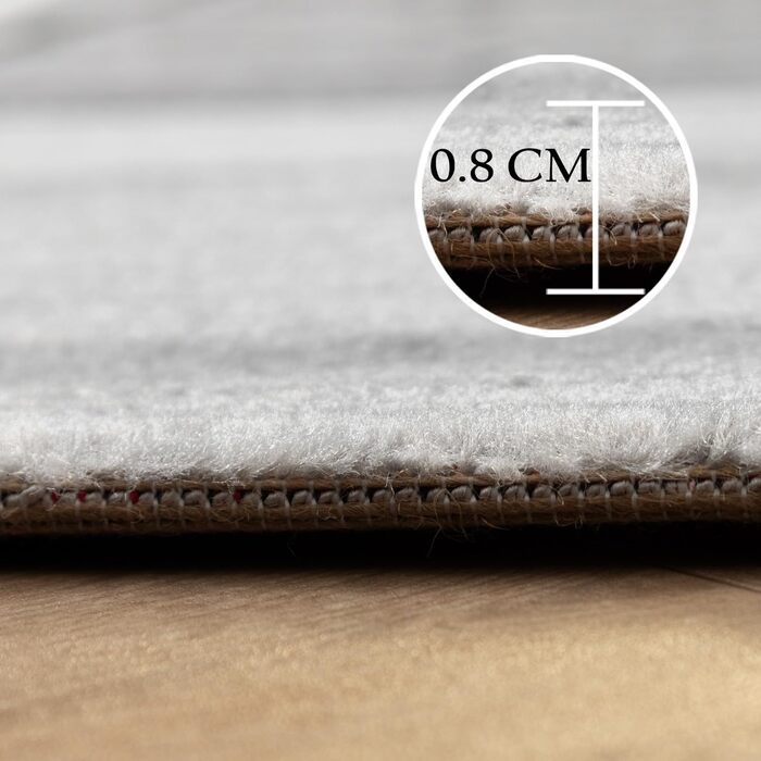 Килим для вітальні, спальні, їдальні, коридору, кухні. Сучасний килим з геометричним малюнком, короткий ворс, легкий у догляді. Чорний, 140 x 200 см