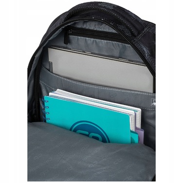 Шкільний рюкзак CoolPack багатокомпортний, чорний, 29 л, з відділенням для ноутбука