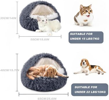 М'яке ліжко для собак та котів у формі мушлі, тепле, зручне, миється, 65x65 см