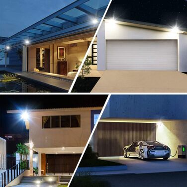 CLY 60W LED Floodlight with Motion Sensor Outdoor 5200LM Super Bright 6500K Cool White LED Floodlight IP66 Waterproof Outdoor Spotlight Brightness Adjustable Spotlight for Garden Garage Yard Sports Field Backyard