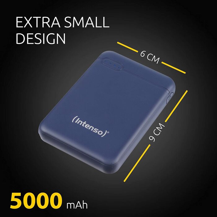 Powerbank Intenso XS 5000mAh: зарядний пристрій для смартфона, планшета, MP3-плеєра, цифрової камери (блакитний)
