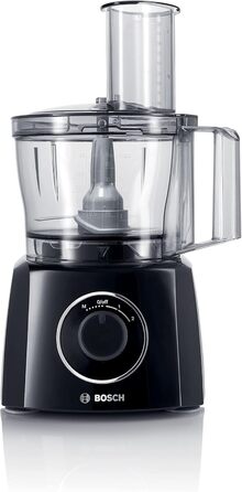 Кухонний комбайн Bosch MultiTalent 3 MCM3201B, 800 Вт, 30 функцій, 2.3 л, міксер 1 л, універсальний ніж, насадки для нарізки і натирання, збивальна насадка, чорний