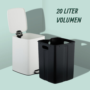 Relaxdays Kitchen Trash Can 20 Liter with Trash Bags