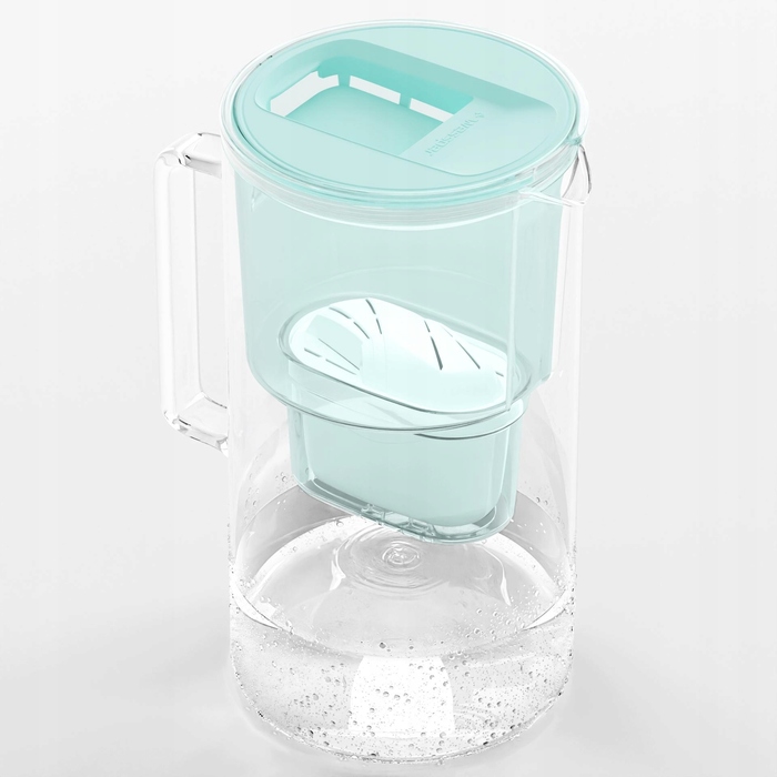 Скляний фільтр-кувшин Wessper D2 BOROSILICATE 3л, м'ятний + 7 фільтрів