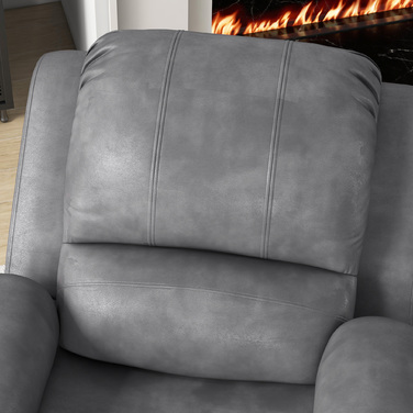 HOMCOM Electric Recliner Chair with Rocking and Reclining Function, TV Recliner with Reclining Function, Cup Holder, Grey
