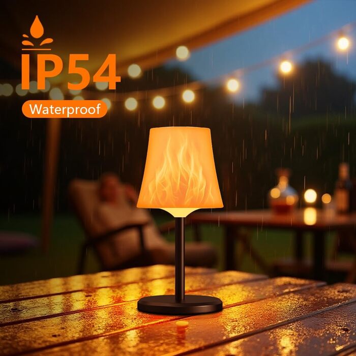 Настільна лампа LED акумуляторна бездротова 2 шт, димується, RGB, сенсорна, водонепроникна IP54 для спальні, вітальні, балкону