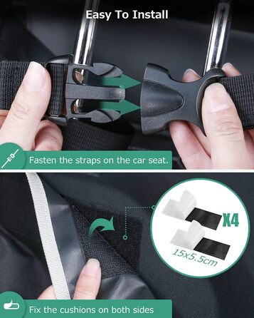 Захист для багажника автомобіля Oasser для собак з боковими та захистом краю вантажного отвору, універсальний, водонепроникний, стійкий до подряпин, нековзний, килимок для багажника