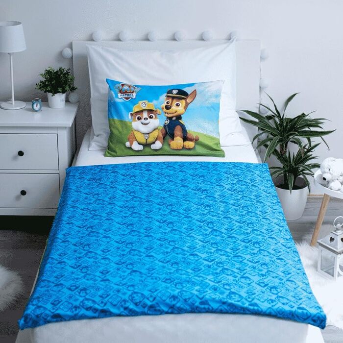 Бетліст для малюків JFabrics Paw Patrol, двосторонній, 100 x 135 см + 40 x 60 см, Маркус, Чейз, Рубен