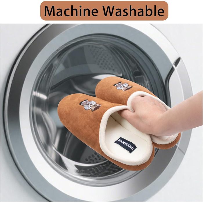 Жіночі халапи з бавовни з закритим носком - Зручна антиковзна підошва, дихаючі для дому, Колір: Коричневий, Розмір: 40/41 EU