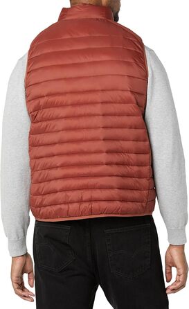 Легка водостійка розпакувальна жилетка Amazon Essentials для чоловіків, колір теракотовий