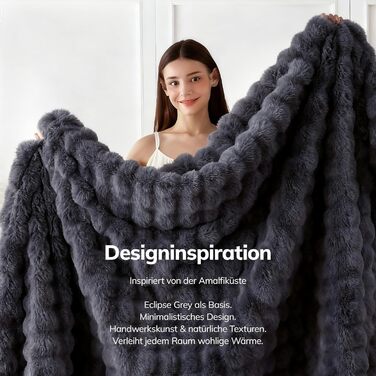 Електрична ковдра Keenstone з 9 рівнями нагріву, автоматичним вимкненням, машинне прання, антрацитовий колір