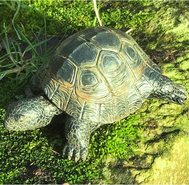Tier-Knallbonbons, realistic turtle, weather-resistant, resin, decoration for pond lovers
