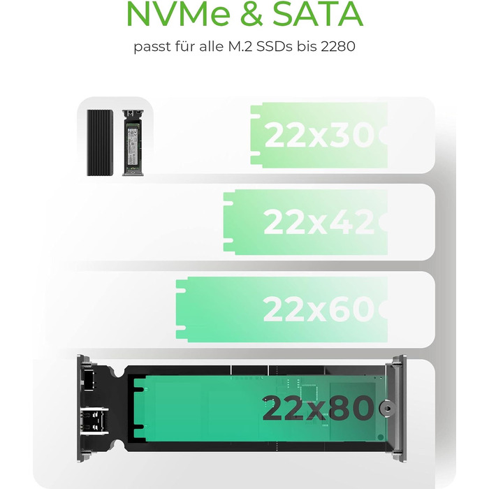 Зовнішній корпус для M.2 PCIe SSD ICY BOX Aluminium USB 3.1 Type-C IB-1817M-C31, чорний (без інструментів)