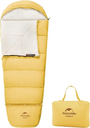 Дитячий спальний мішок Naturehike C100-Gelb для кемпінгу та подорожей (бавовна)
