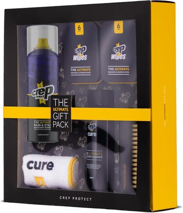 Crep Protect The Ultimate Shoe Care Gift Package – Shoe Protection Spray – Sneaker Cleaner – Quick Cleaning Wipes – Premium Brush and Microfiber Cloths