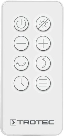 Турбо-вентилятор Trotec TVE 100: 26 Вт, 32 швидкості, дифузор для ефірних олій, таймер, пульт ДУ