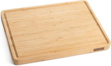 Обробна дошка Stirnholz з бамбуку, XL (45x30 см) – преміум якість, з жолобком для соку, антиковзні ніжки, в подарунковій коробці