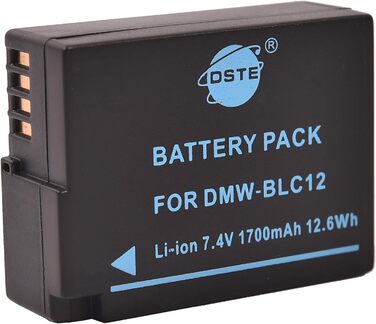 Акумулятор DSTE DMW-BLC12 + Зарядний пристрій USB для Panasonic Lumix DMC-GH2/FZ330/FZ200/FZ1000/V-LUX4/Leica Q