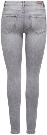 Джинси скінні жіночі ONLY WAUW середньої посадки, середньо-сірий денім, розмір S (34L)