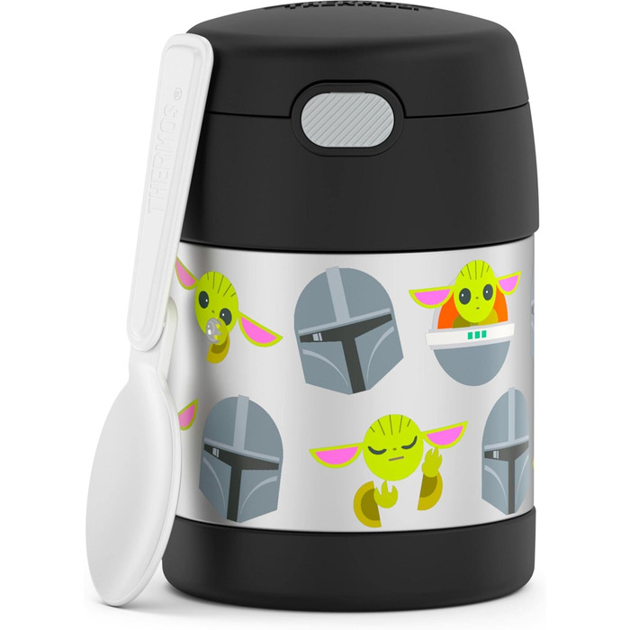Контейнер для їжі THERMOS Funtainer з нержавіючої сталі, вакуумна ізоляція, 284 мл (Мандалоріанець)