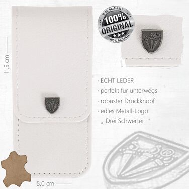 Набір для манікюру та педикюру 'Modena' DREI SCHWERTER | 4 предмети | Шкіряний етикет, Німеччина | Шейдер, пінцет, алмазна пилка, ремувер