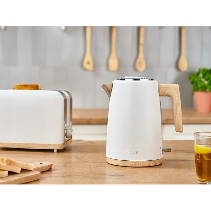 Електричний чайник Lafe Scandi PRO, 2200 Вт, 1,7 л, білий