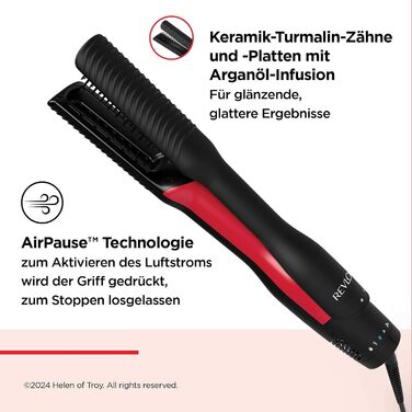Revlon SmoothStay 25mm Coconut Oil Infused Flat Iron with Travel Pouch - Professional Hair Straightener