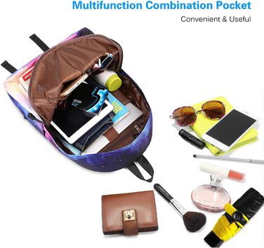 Шкільний рюкзак FANDARE Galaxy: рюкзак для підлітків та дітей з відділенням для ноутбука 14 дюймів, зелений, з пеналом