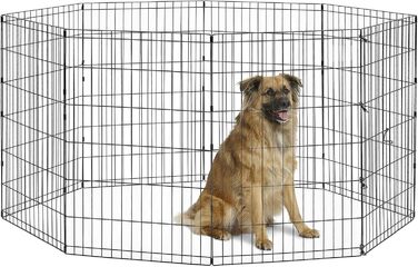 New World Dog Playpen - No Door, Black E-Coating, 61x76cm, 157x157x91cm