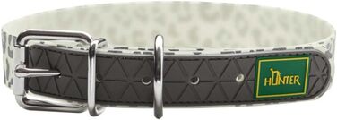 Світловідбиваючий ошийник для тварин Convenience Reflect Glow L (60), білий з леопардовим принтом