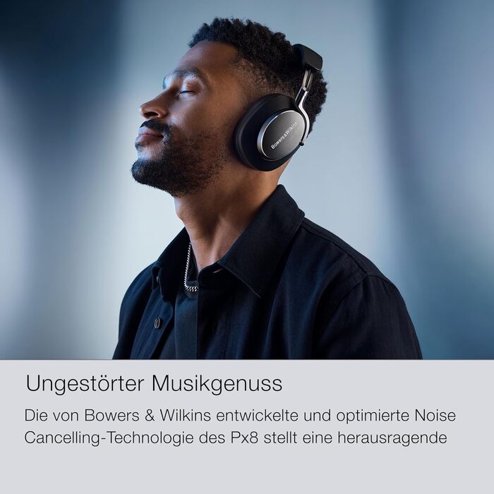 Навушники Bowers & Wilkins Px8: бездротові, з активним шумозаглушенням, Bluetooth 5.0, швидка зарядка, 30 годин відтворення, мікрофон (Over-Ear, зелені)