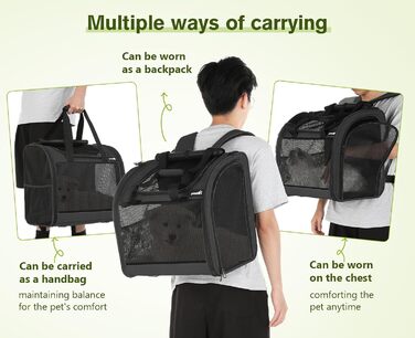 Рюкзак для собак та котів Pecute: переноска для 2 котів або 1 собаки, сірий