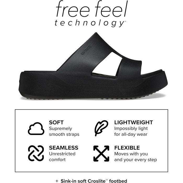 Crocs Getaway Platform H-Strap сандалі жіночі, колір кварц (42 EU)