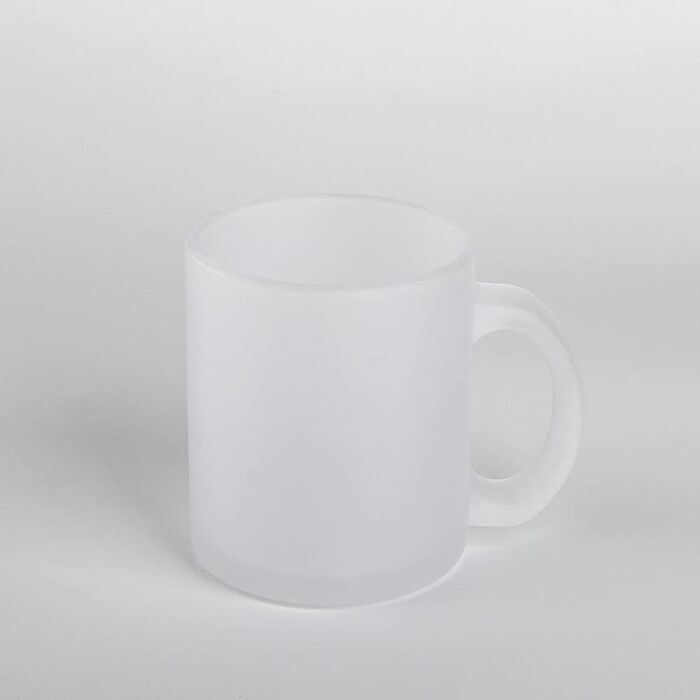 MR.R 11 Unzen Set with 6 Sublimation Blanks - Mug, Milk Glass Becher, Coffee Mugs with Handle for Heat Transfer on Thermo Coatings