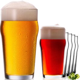 Набір склянок для пива PLATINUX 6 шт, 500 мл (макс. 568 мл) - Pint, Weizen, високі склянки для пива