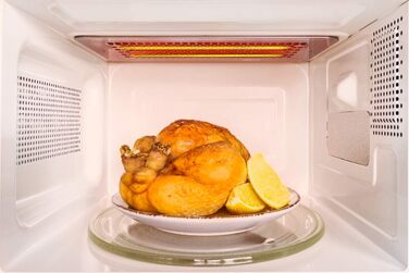 Мікрохвильова піч Cecotec Pro Clean 3110 з кварцовим грилем 800 Вт, об'єм 20 л, біла