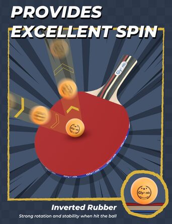 Набір для пінг-понгу Glymnis: портативний, з мережею, ракетками та м'ячами (3 зірки)