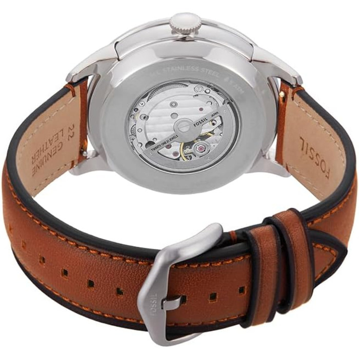 Годинник Fossil Townsman для чоловіків: механічний годинник з автоматичним заводом, сталевий або шкіряний ремінець (44 мм, темно-зелений)
