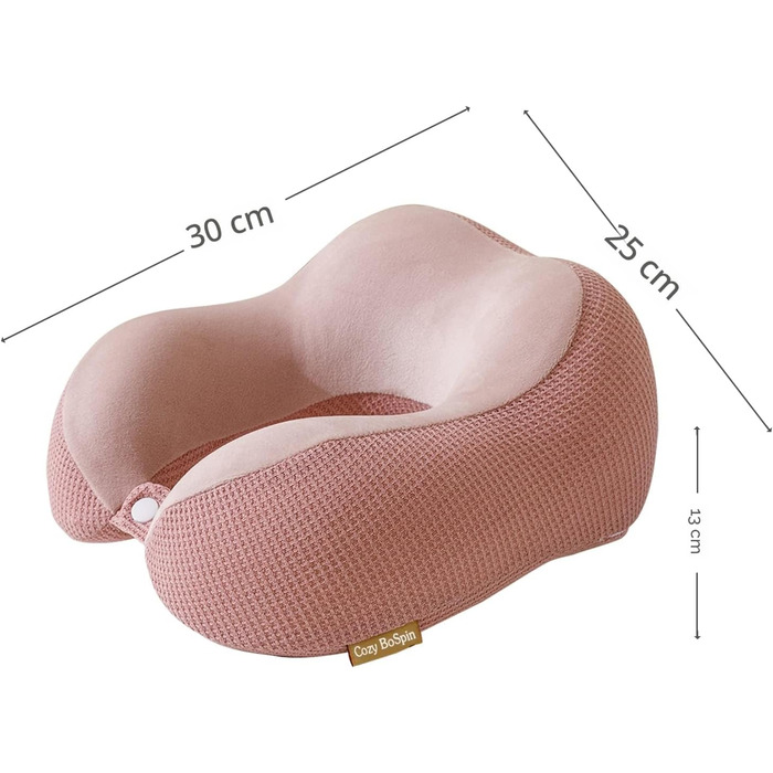 Подушка для шиї у подорожах, Memory Foam, рожева - зручна та портативна підтримка для кемпінгу та сну