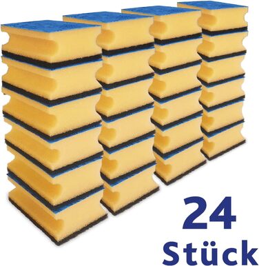 Vileda Glitzi Plus Pot Scrubber, Kitchen Sponge, Antibacterial Sponge, Highly Absorbent, Pack of 24