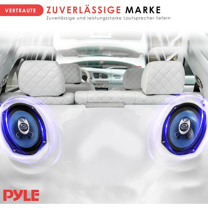 Автомобільні динаміки Pyle 6x8'' (15,2x20,3 см), пара, потужні акустичні колонки для авто
