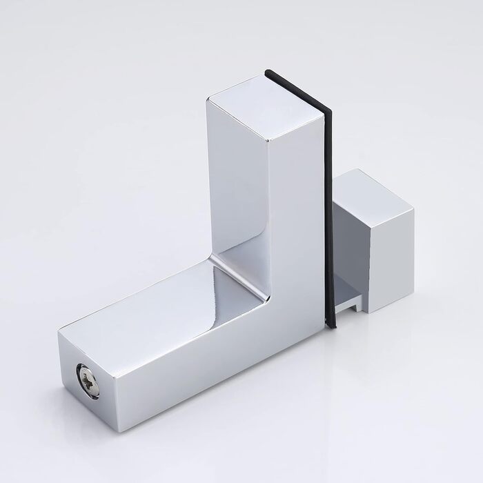 KES Shower Shelf for Hanging, Bathroom Shelf, Wall Shelf, Shower Glass Shelf, 8mm Shower Shelf, Bathroom Shelf, Tempered Glass with Shelf Supports, 60cm Brushed Nickel, BGS3201S60-2 (40 CM, Polished Chrome)