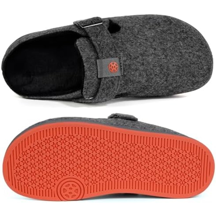 Тапочки з фетру Gaatpot Filzclog, теплі домашні тапочки для жінок та чоловіків, розмір 36-46, сірий колір