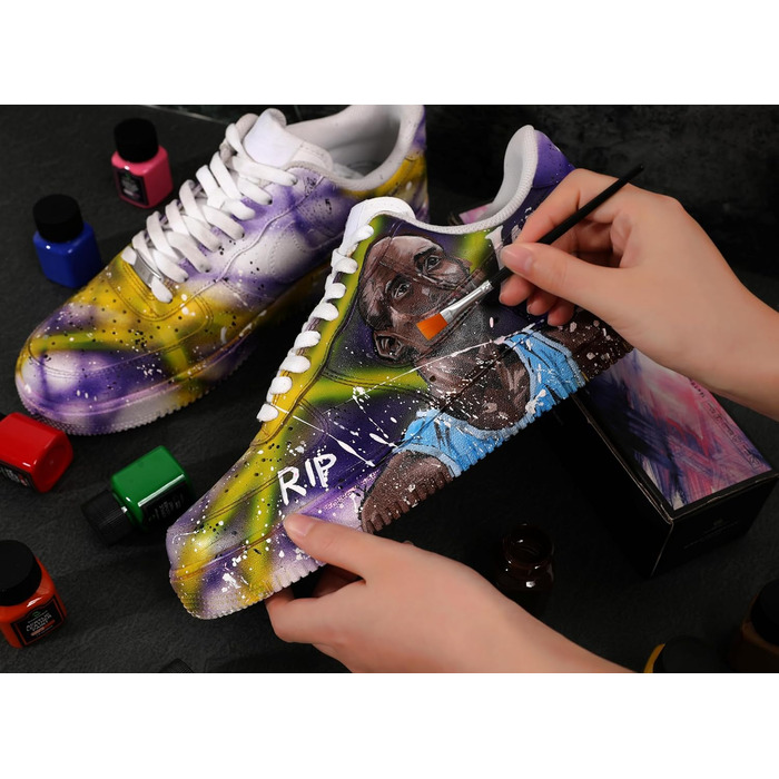 Smalltongue 14 Colors Acrylic Leather Paint Kit for Shoes, Sneakers, Sofas, Bags, Car Seats, Acrylic Leather Dye Set with Leather Preparation and Deglazer, 30ml (pack of 14)