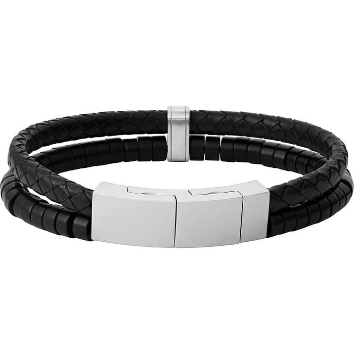 Годинник Fossil Vintage Casual чоловічий шкіряний або з нержавіючої сталі з браслетом (Чорний нефрит)