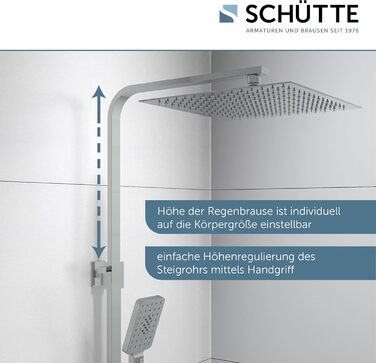 SCHÜTTE Hand Shower SAMOA RAIN | Jet Stream Technology | Showerhead with over 300 nozzles | 3 adjustable spray patterns | Anti-limescale showerhead for the shower | White (Chrome/White)