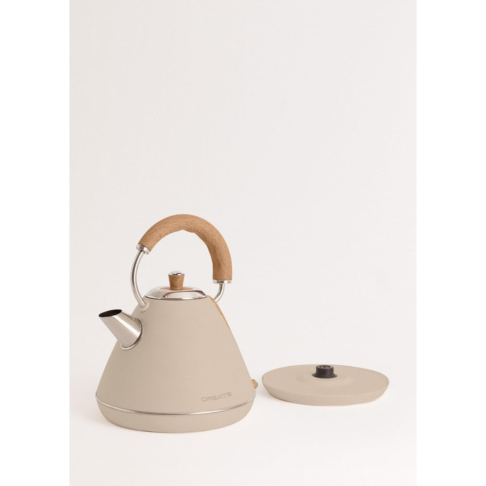 Retro Electric Kettle - Cream White - 1.7L, Fast Boil, Auto Shut-Off, Anti-Scale Filter, Water Level Indicator