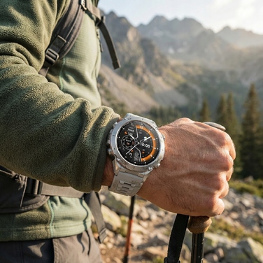 Смарт-годинник Lazird зі вбудованим GPS, акумулятором 730 мАг, ліхтариком та барометром, чорний