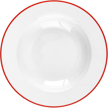 Набір посуду Baroni Home 18 предметів для 6 осіб: тарілки, супові тарілки, плоскі тарілки, тарілки для десерту/фруктів (Red Line, порцеляна)